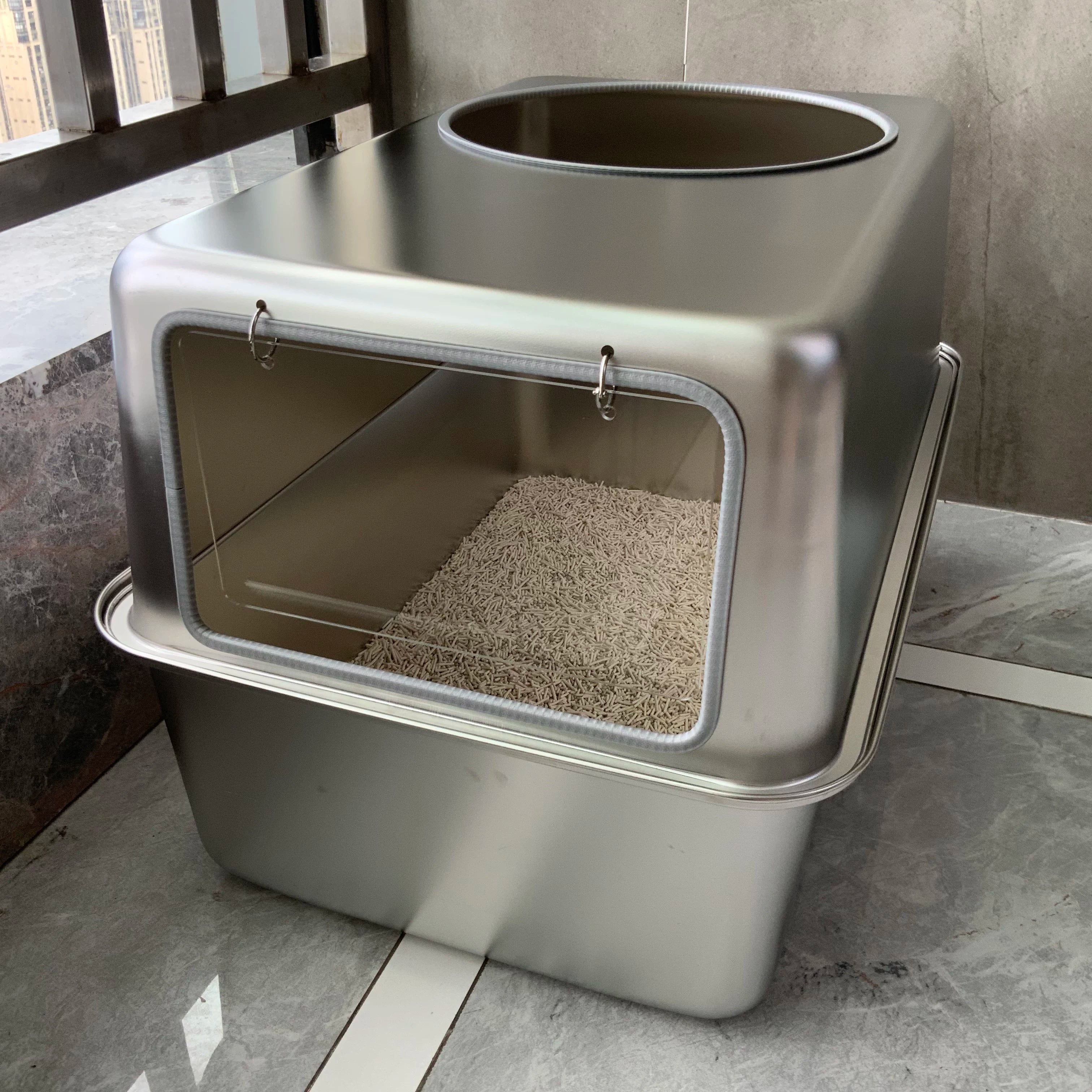 Stainless Steel Top Entry Litter Box