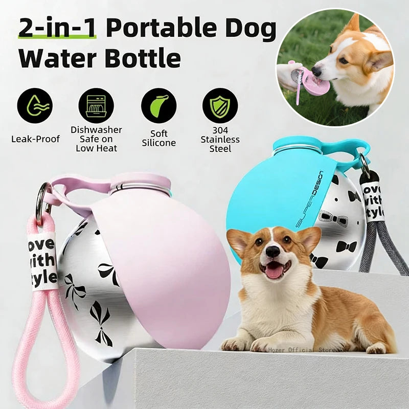 HydroGo 2-in-1 Portable Dog Water Bottle