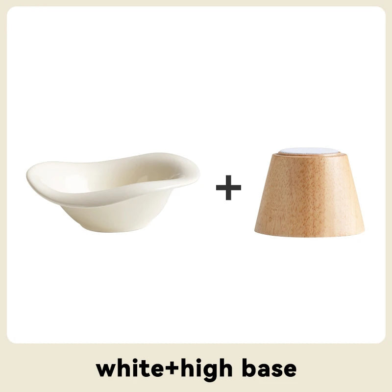 Elegant Ceramic Feeding Bowl for Small Dogs & Cats
