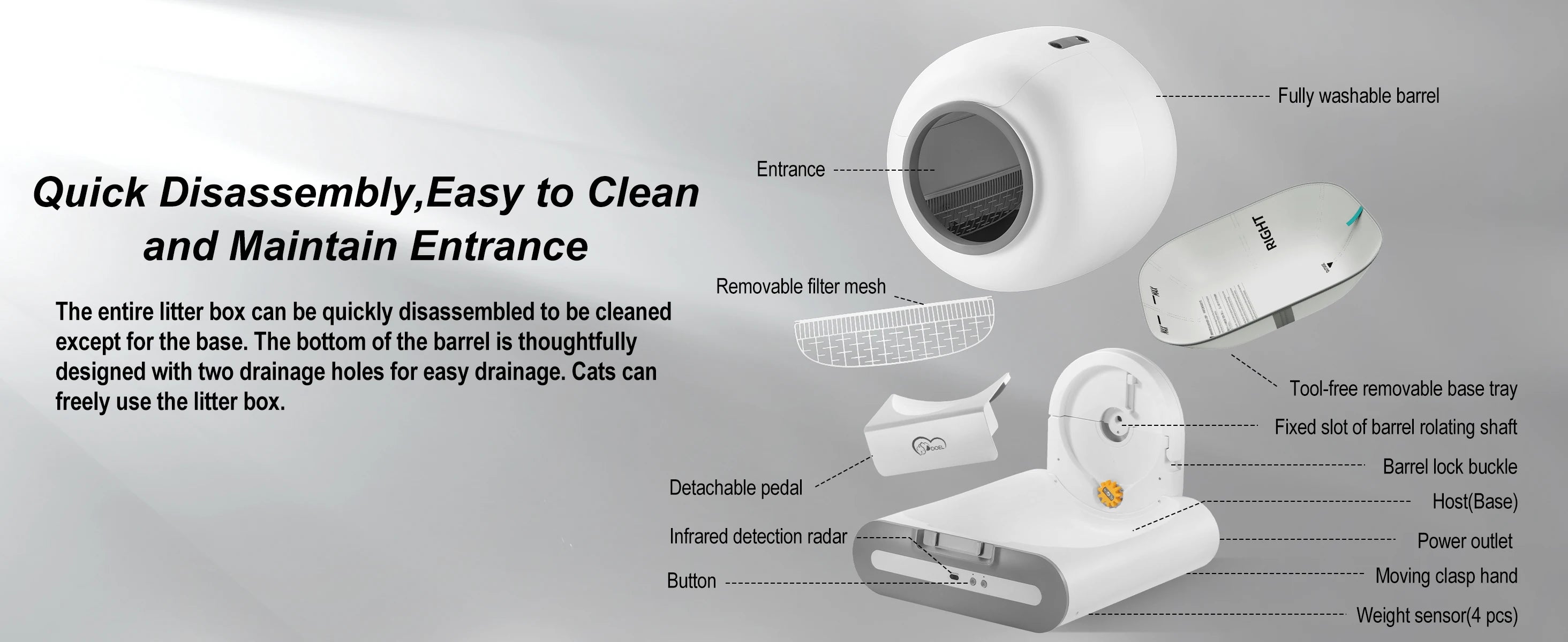 Smart Self-Cleaning Cat Litter Box
