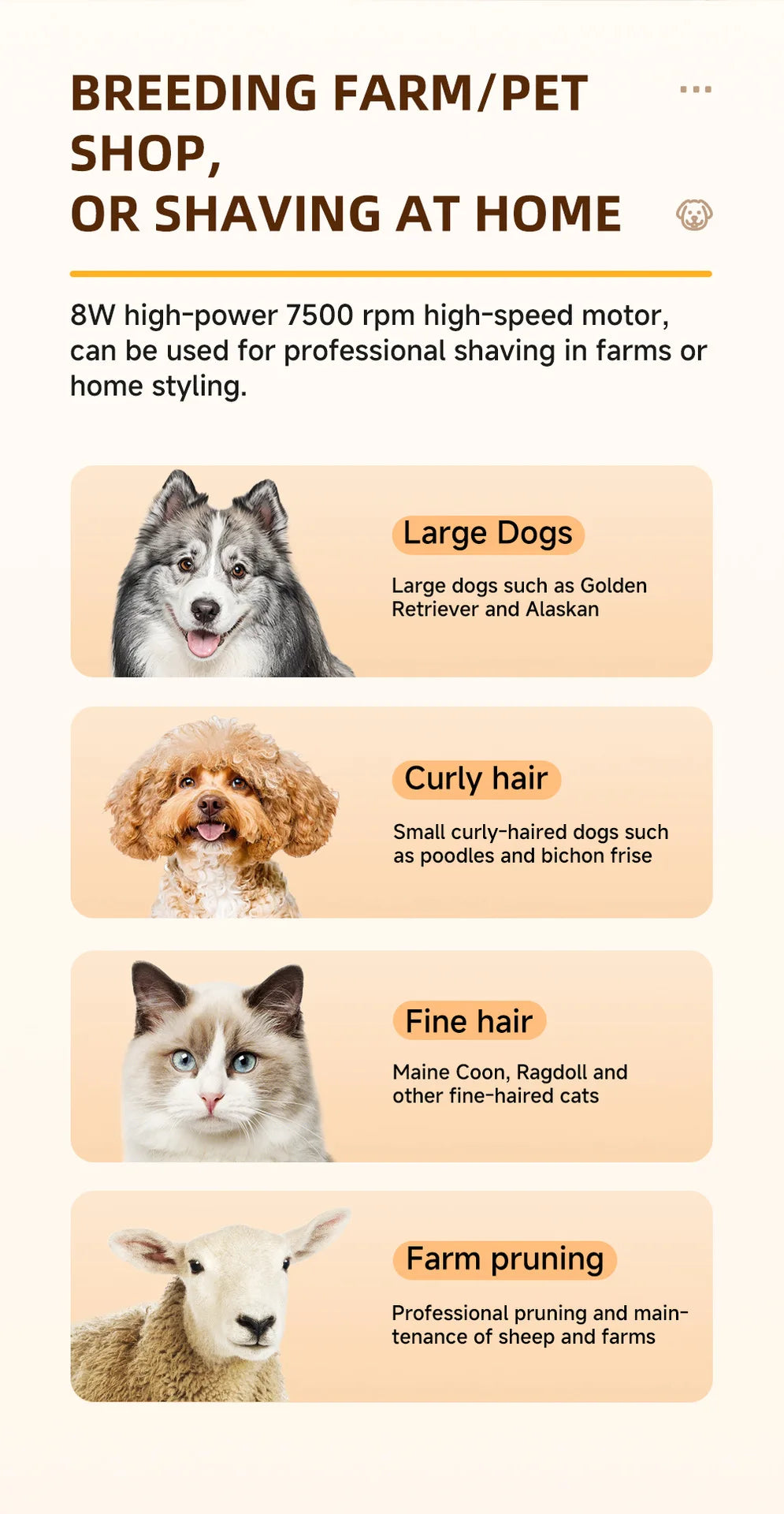 LED Pet Hair Clipper