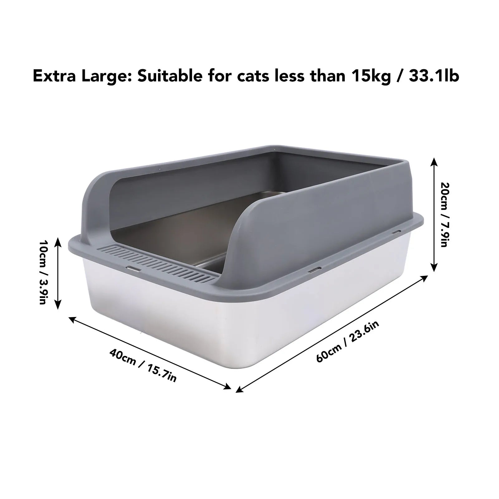 Stainless Steel Cat Litter Box