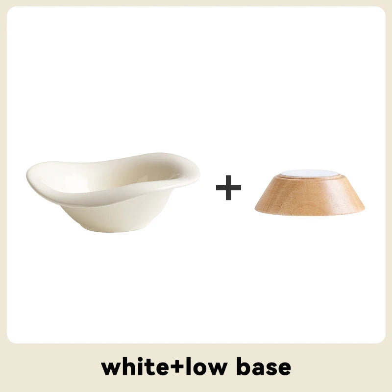 Elegant Ceramic Feeding Bowl for Small Dogs & Cats