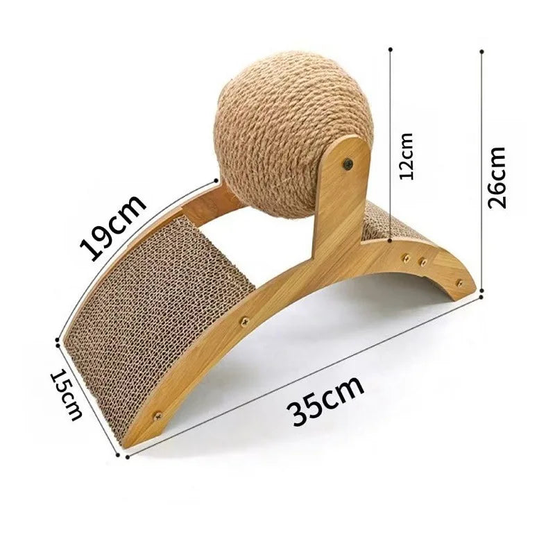 Wooden Cat Scratching Ball