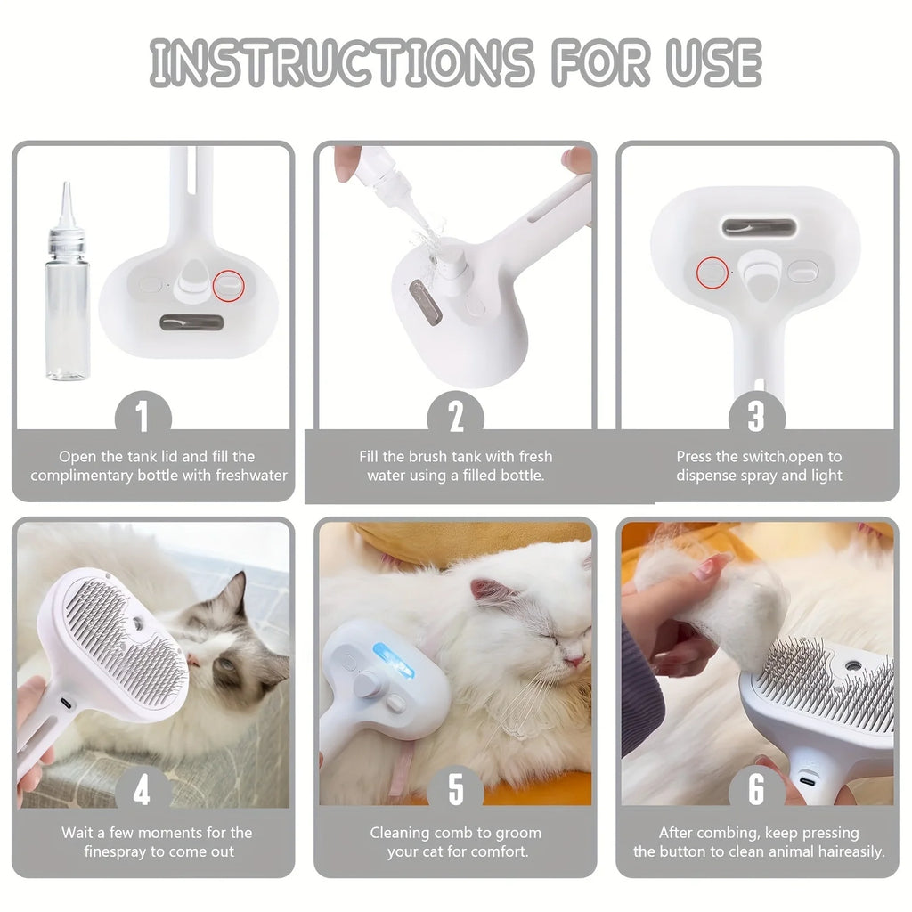 Pet Spray Grooming Brush