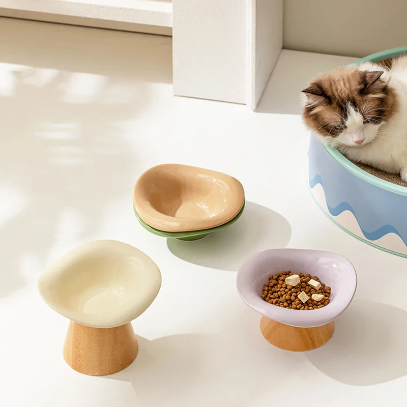 Elegant Ceramic Feeding Bowl for Small Dogs & Cats