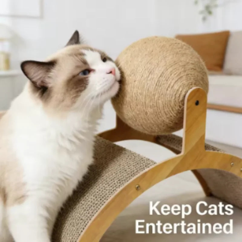 Wooden Cat Scratching Ball