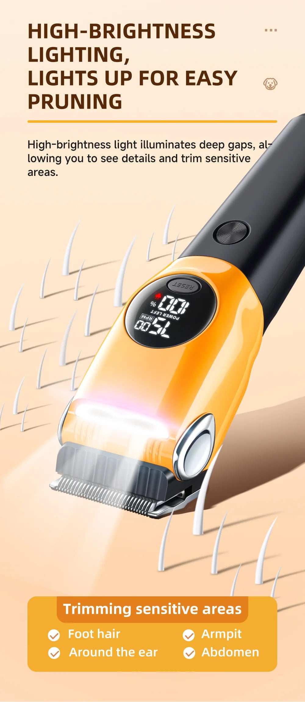 LED Pet Hair Clipper