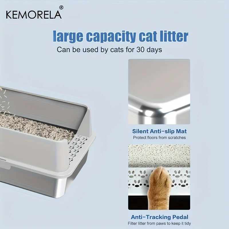 XL Stainless Steel Litter Box