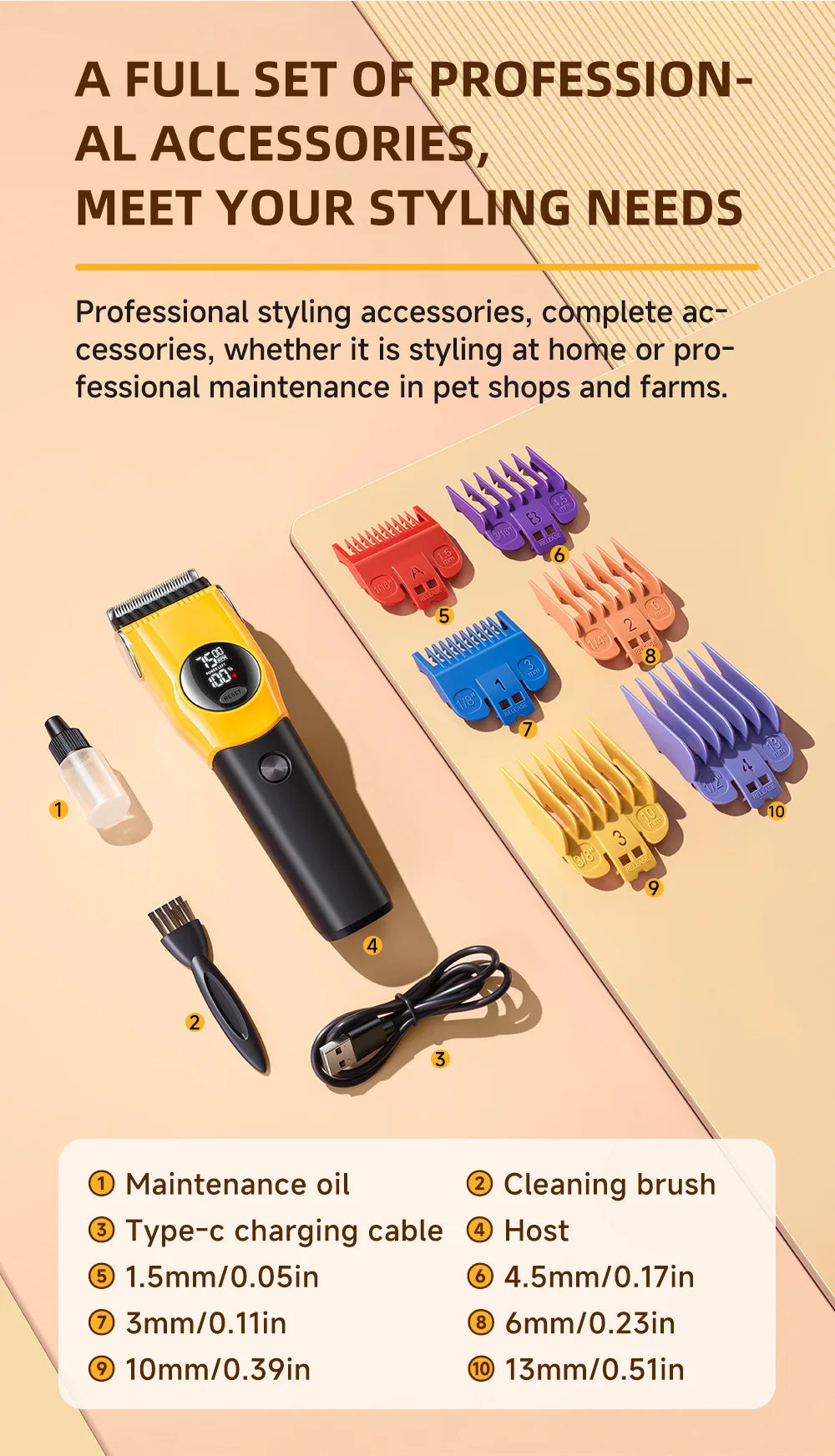 LED Pet Hair Clipper