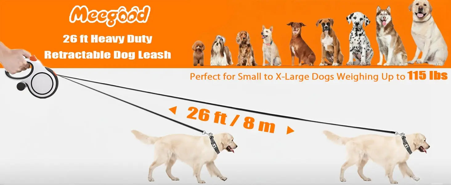 Heavy-Duty Retractable Dog Leash