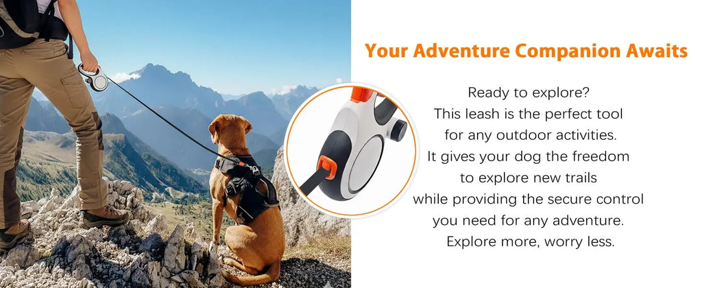 Heavy-Duty Retractable Dog Leash
