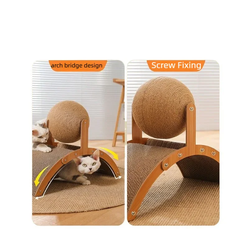 Wooden Cat Scratching Ball