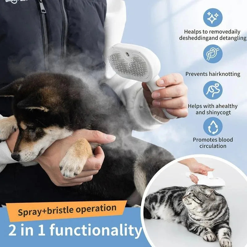 Steam Pet Grooming Brush