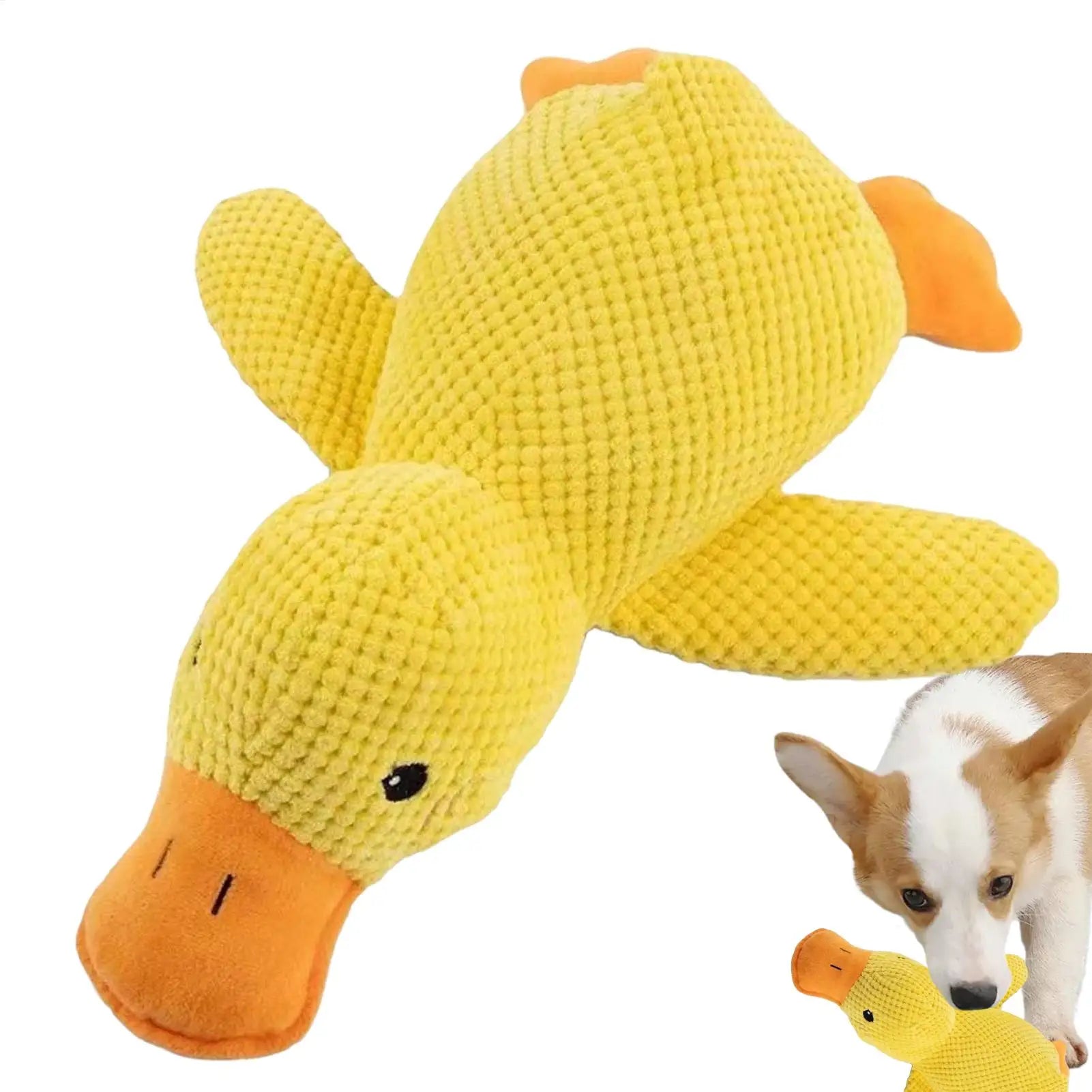 Yellow Duck Dog Toy