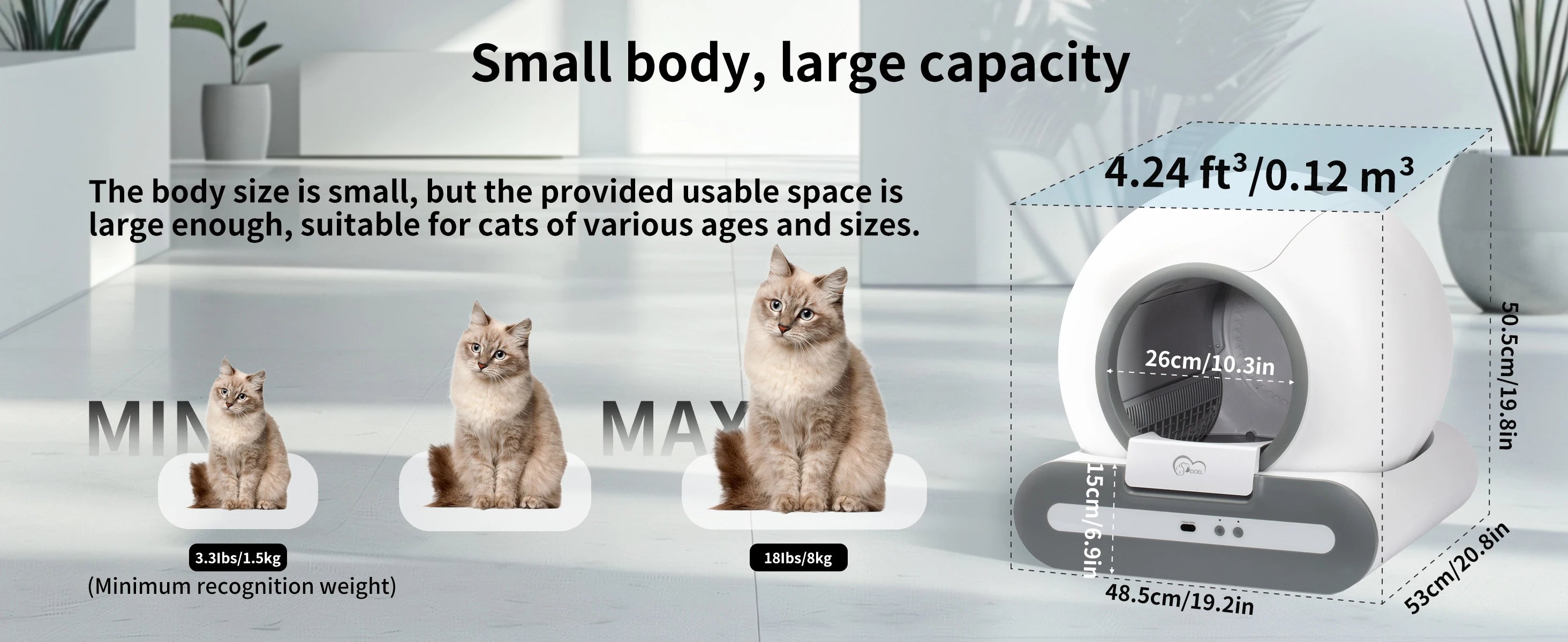 Smart Self-Cleaning Cat Litter Box