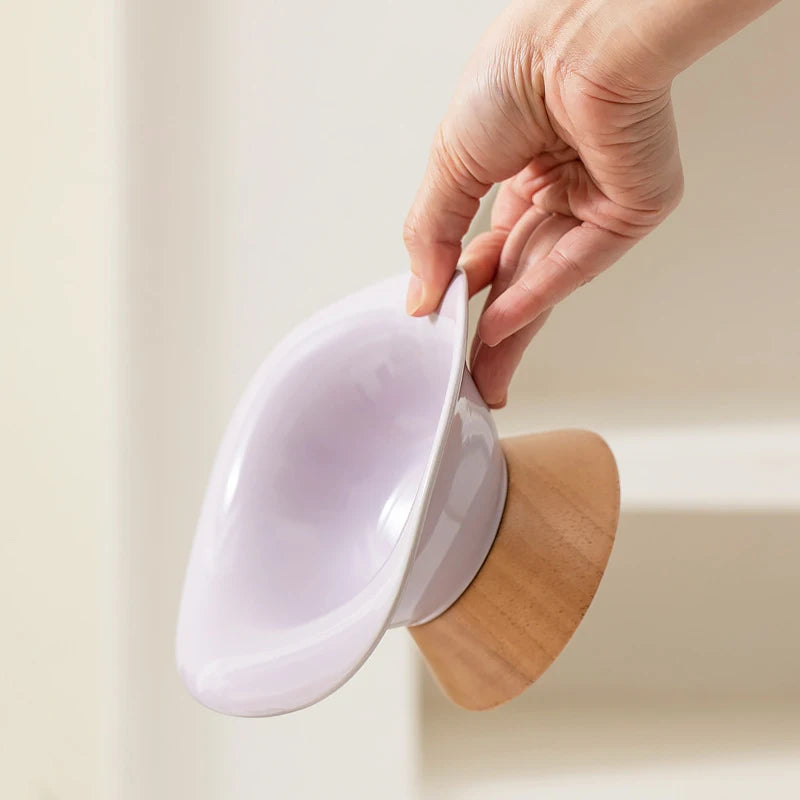 Elegant Ceramic Feeding Bowl for Small Dogs & Cats