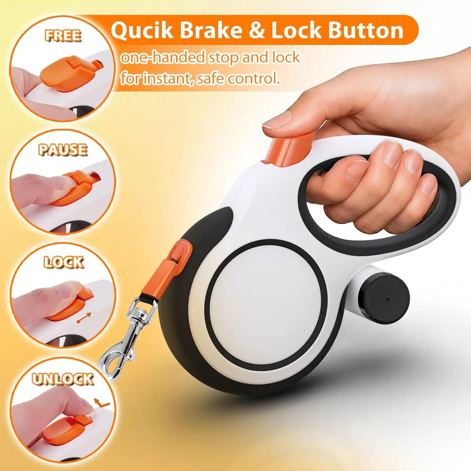 Heavy-Duty Retractable Dog Leash