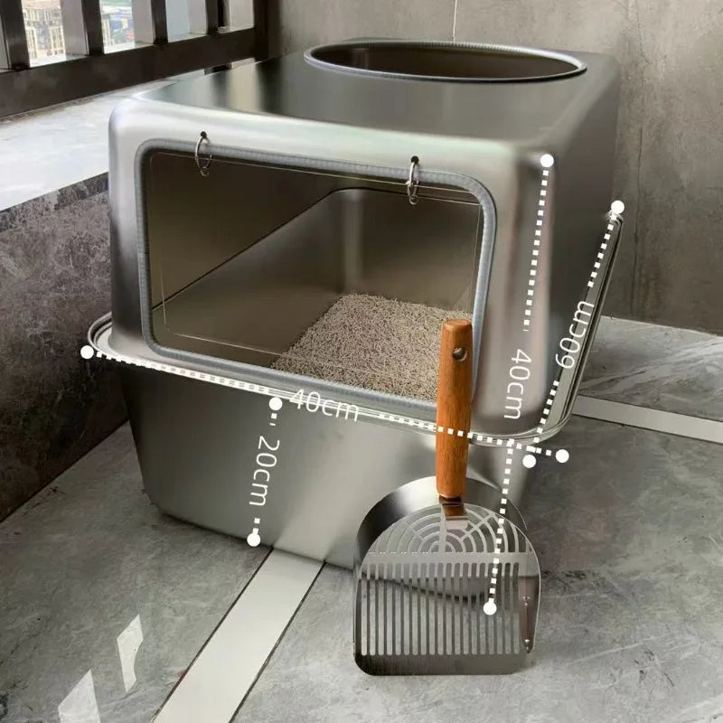 Stainless Steel Top Entry Litter Box