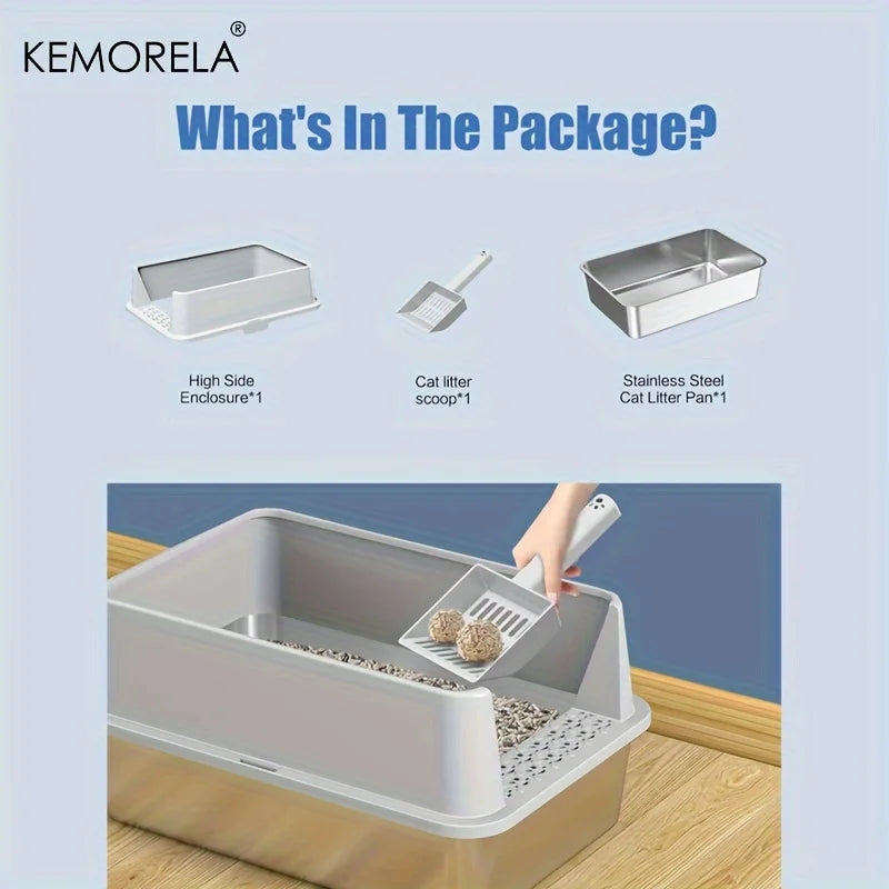 XL Stainless Steel Litter Box