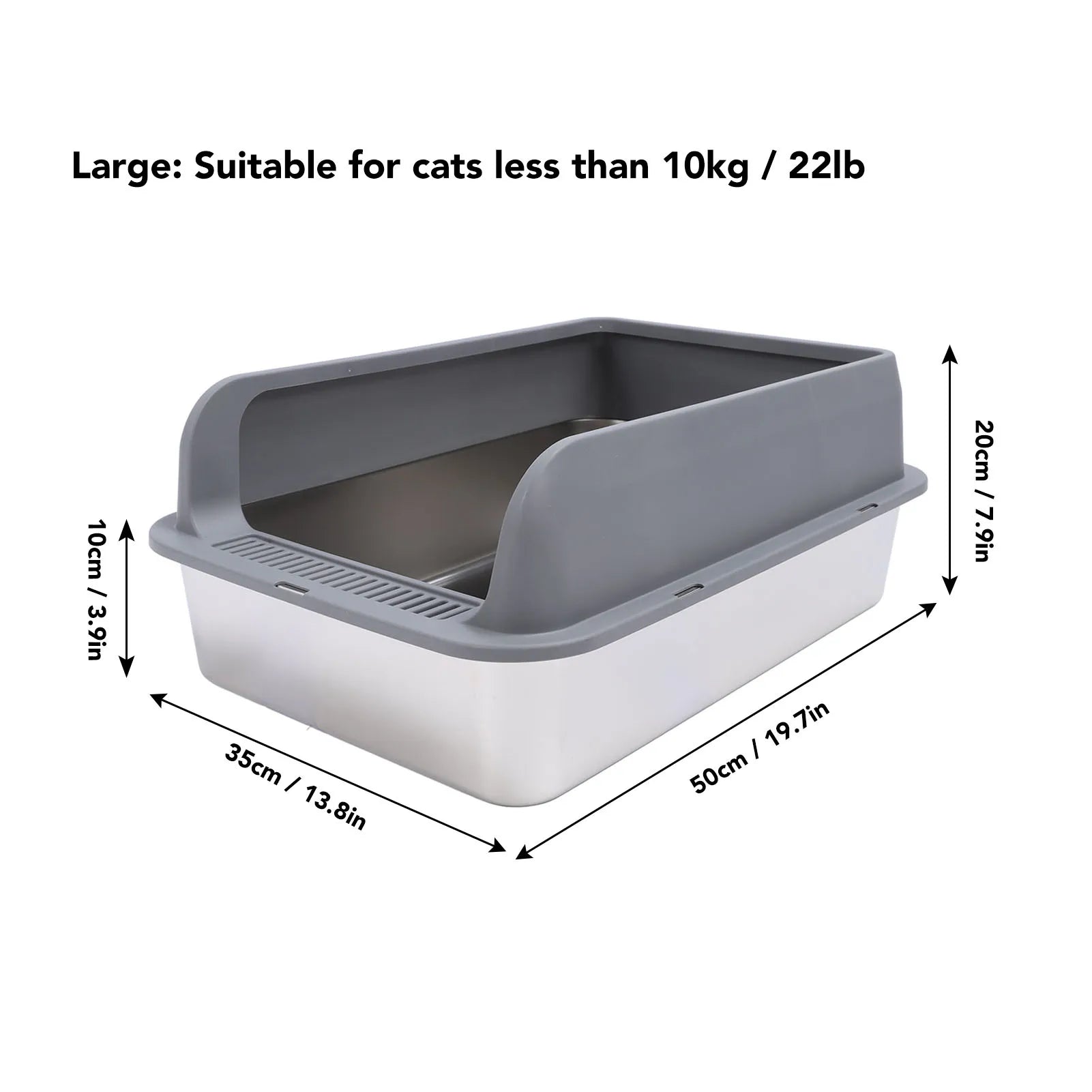 Stainless Steel Cat Litter Box