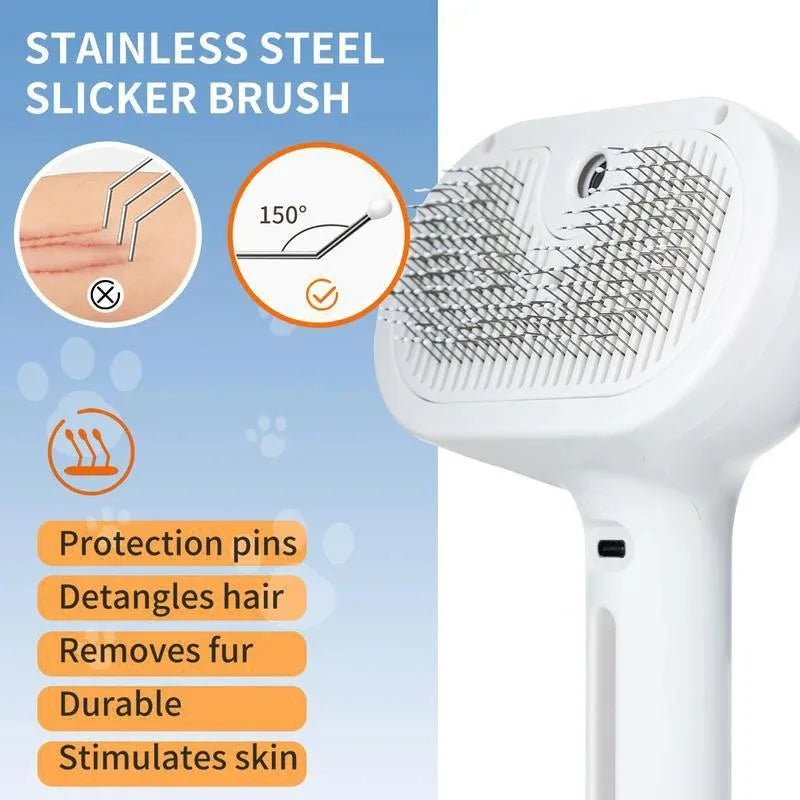 Steam Pet Grooming Brush