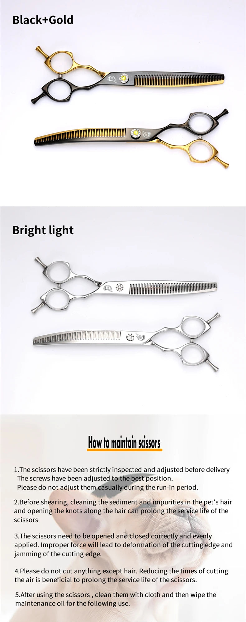 Professional Curved Thinning Shears