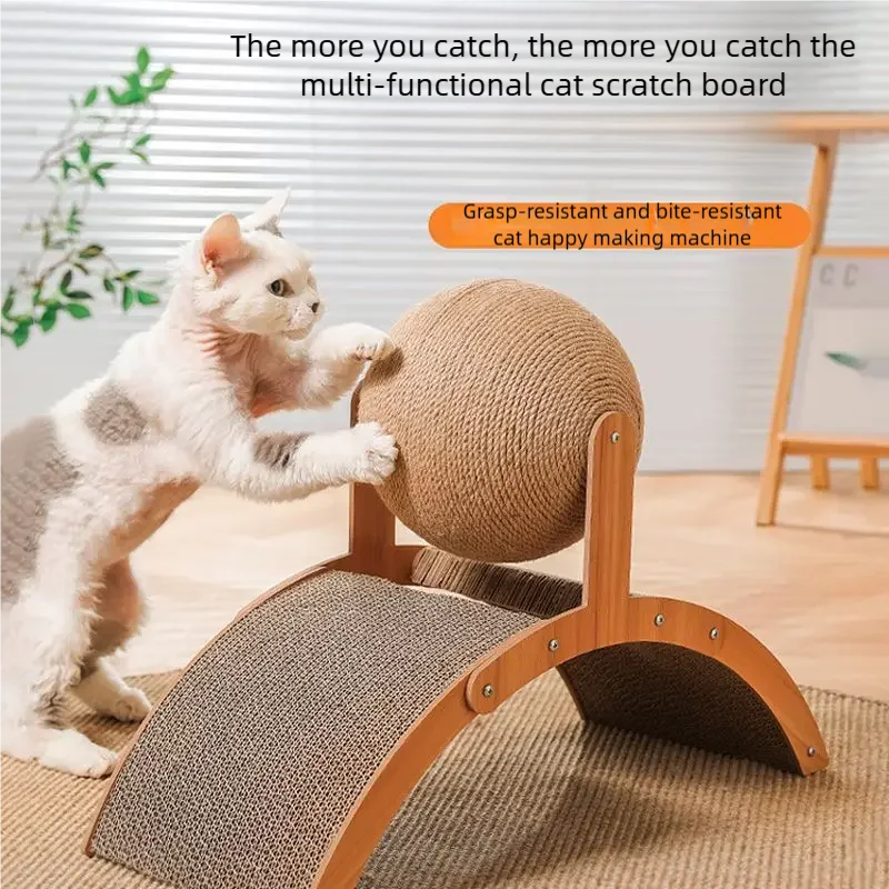 Wooden Cat Scratching Ball