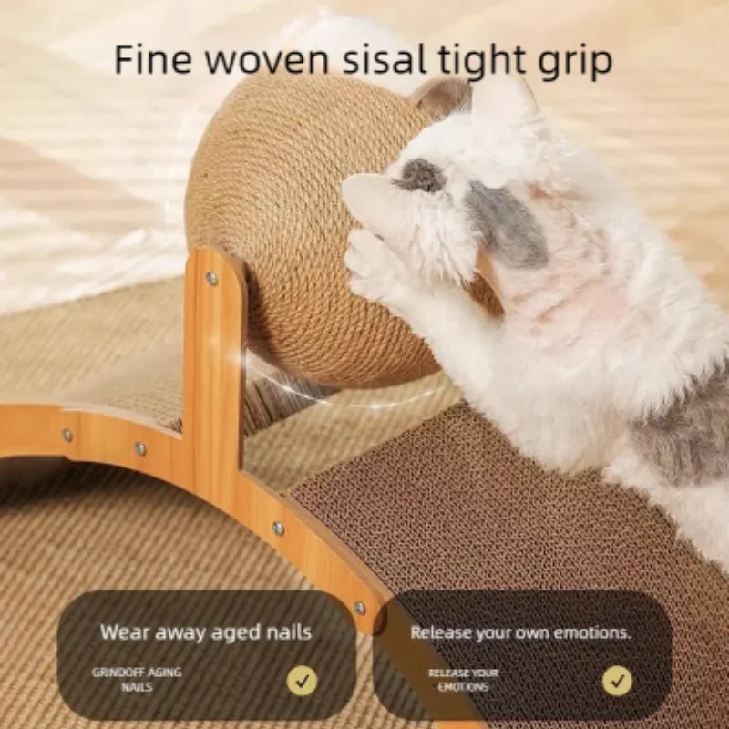 Wooden Cat Scratching Ball
