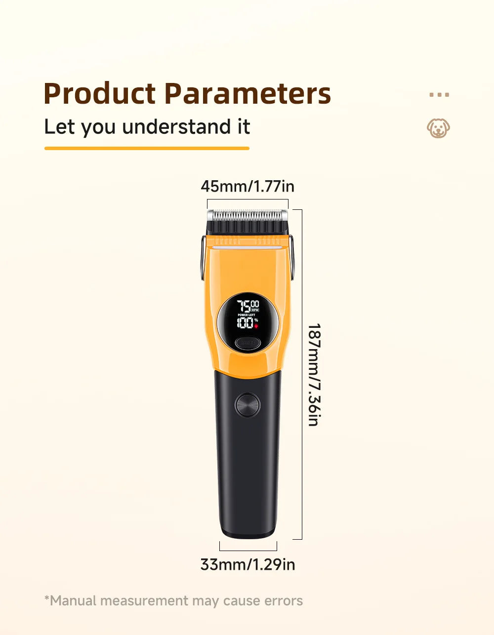 LED Pet Hair Clipper