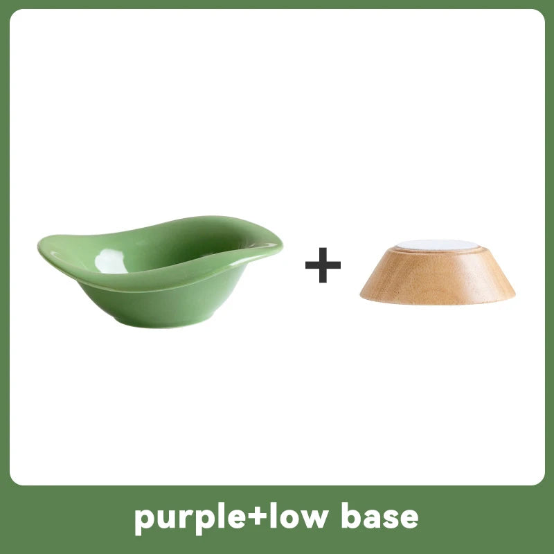 Elegant Ceramic Feeding Bowl for Small Dogs & Cats