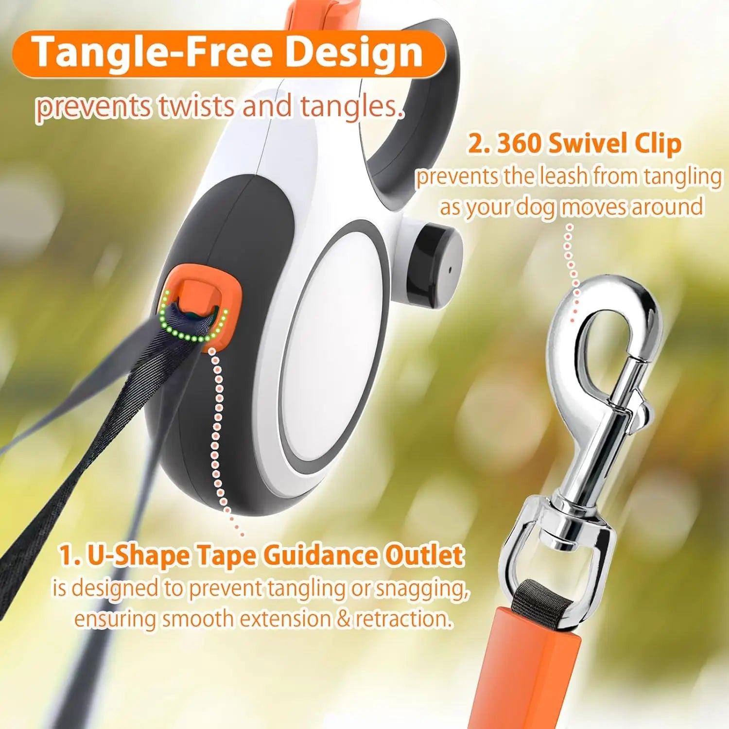 Heavy-Duty Retractable Dog Leash