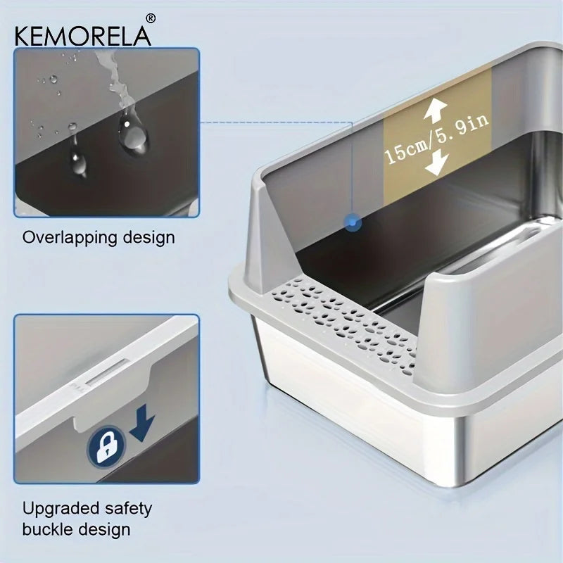 XL Stainless Steel Litter Box