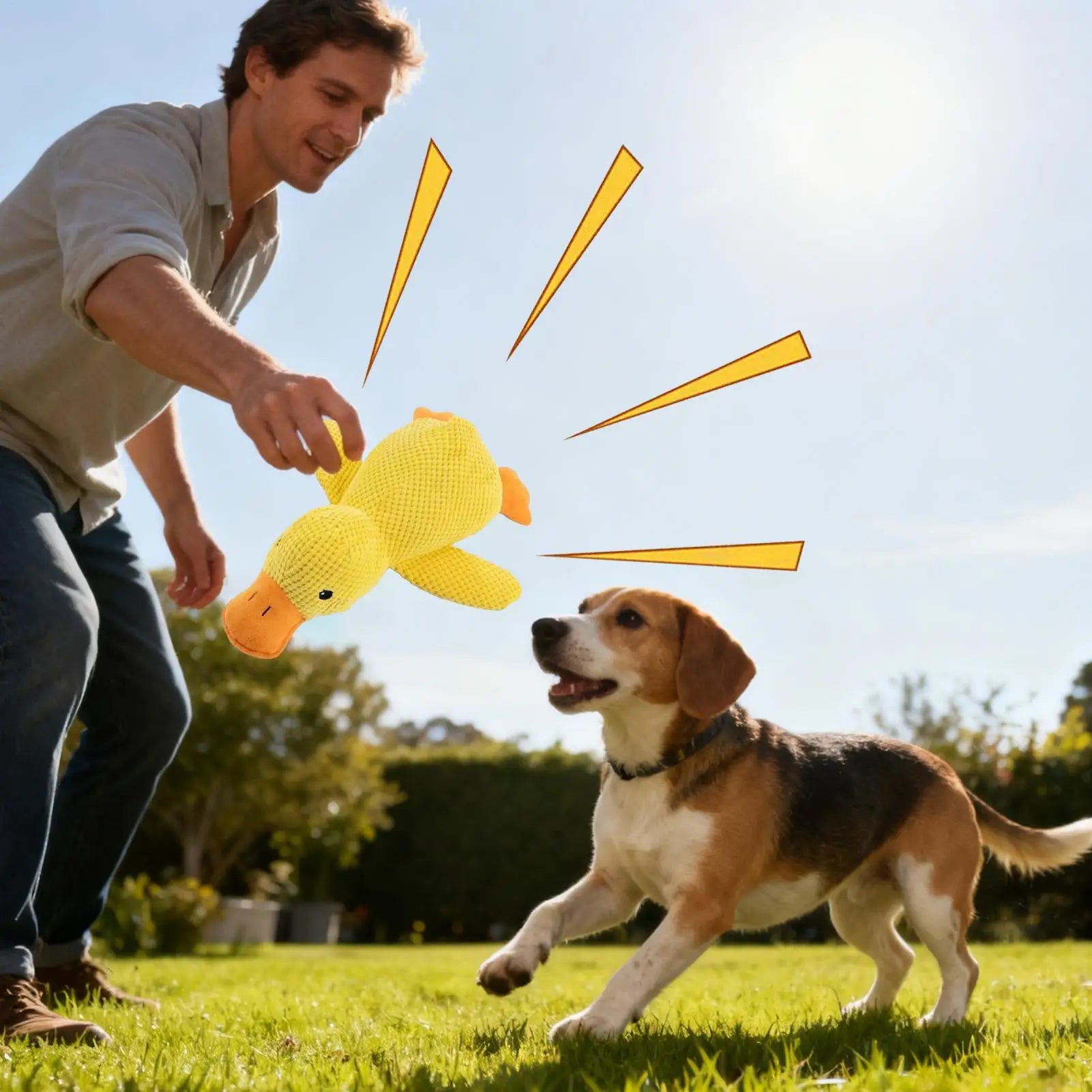 Yellow Duck Dog Toy