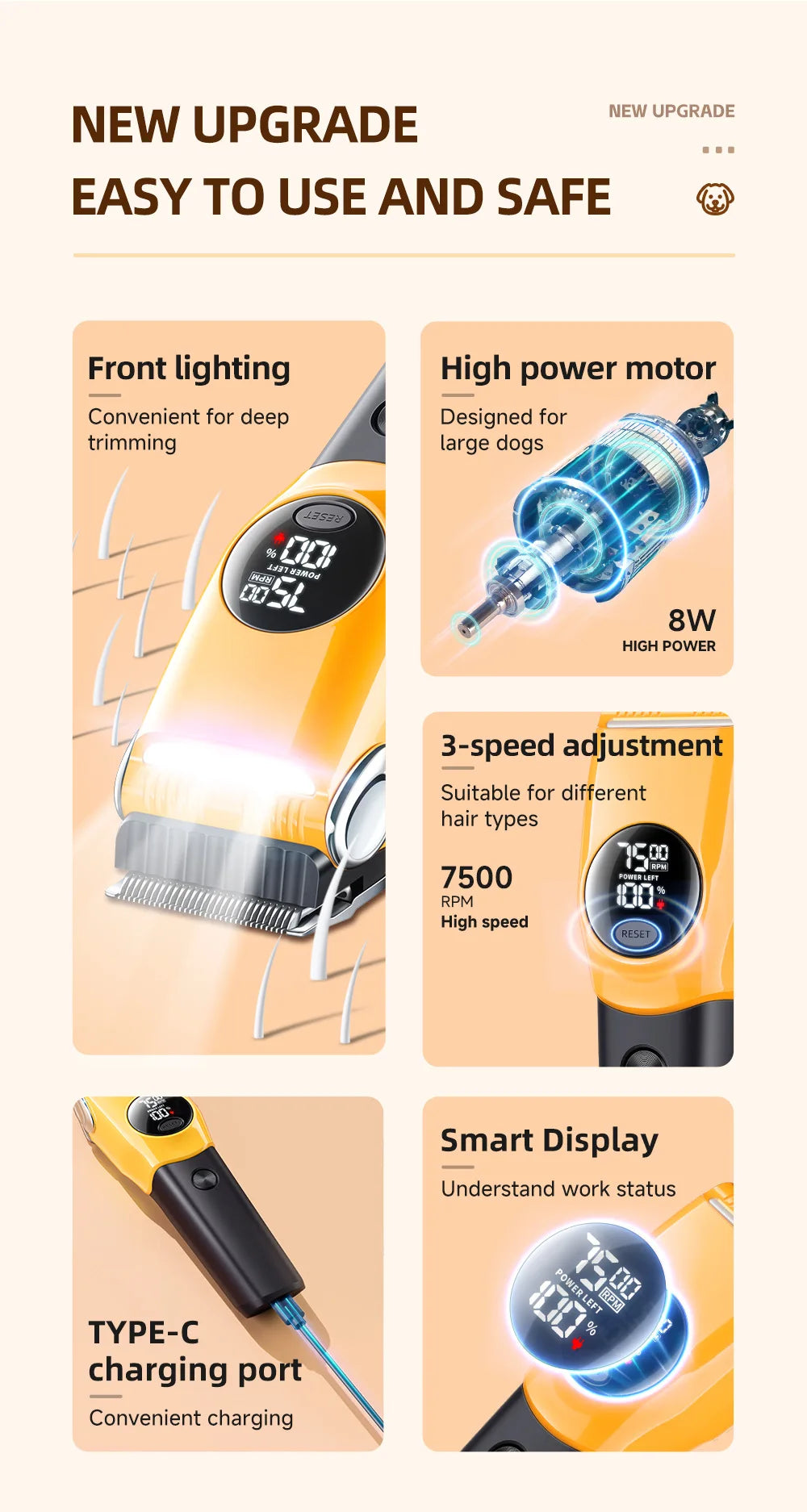 LED Pet Hair Clipper